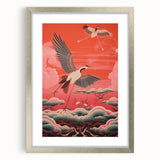 Electric Crane Artwork – Vibrant Modern Electric Bird Canvas Decor