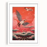 Electric Crane Artwork – Vibrant Modern Electric Bird Canvas Decor