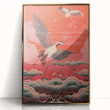 Electric Crane Artwork – Vibrant Modern Electric Bird Canvas Decor