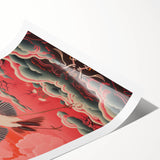 Electric Crane Artwork – Vibrant Modern Electric Bird Canvas Decor