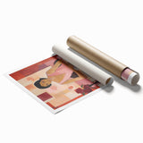 Modern Electric Portrait Canvas – Vibrant Dining Scene Art Print