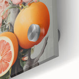 Electric Butterfly & Citrus Canvas – Vibrant Modern Art Print