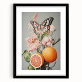 Electric Butterfly & Citrus Canvas – Vibrant Modern Art Print
