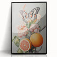 Electric Butterfly & Citrus Canvas – Vibrant Modern Art Print