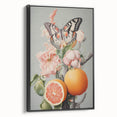 Electric Butterfly & Citrus Canvas – Vibrant Modern Art Print