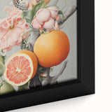 Electric Butterfly & Citrus Canvas – Vibrant Modern Art Print