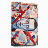 Abstract Electric Portrait Canvas – Dynamic Modern Art Print