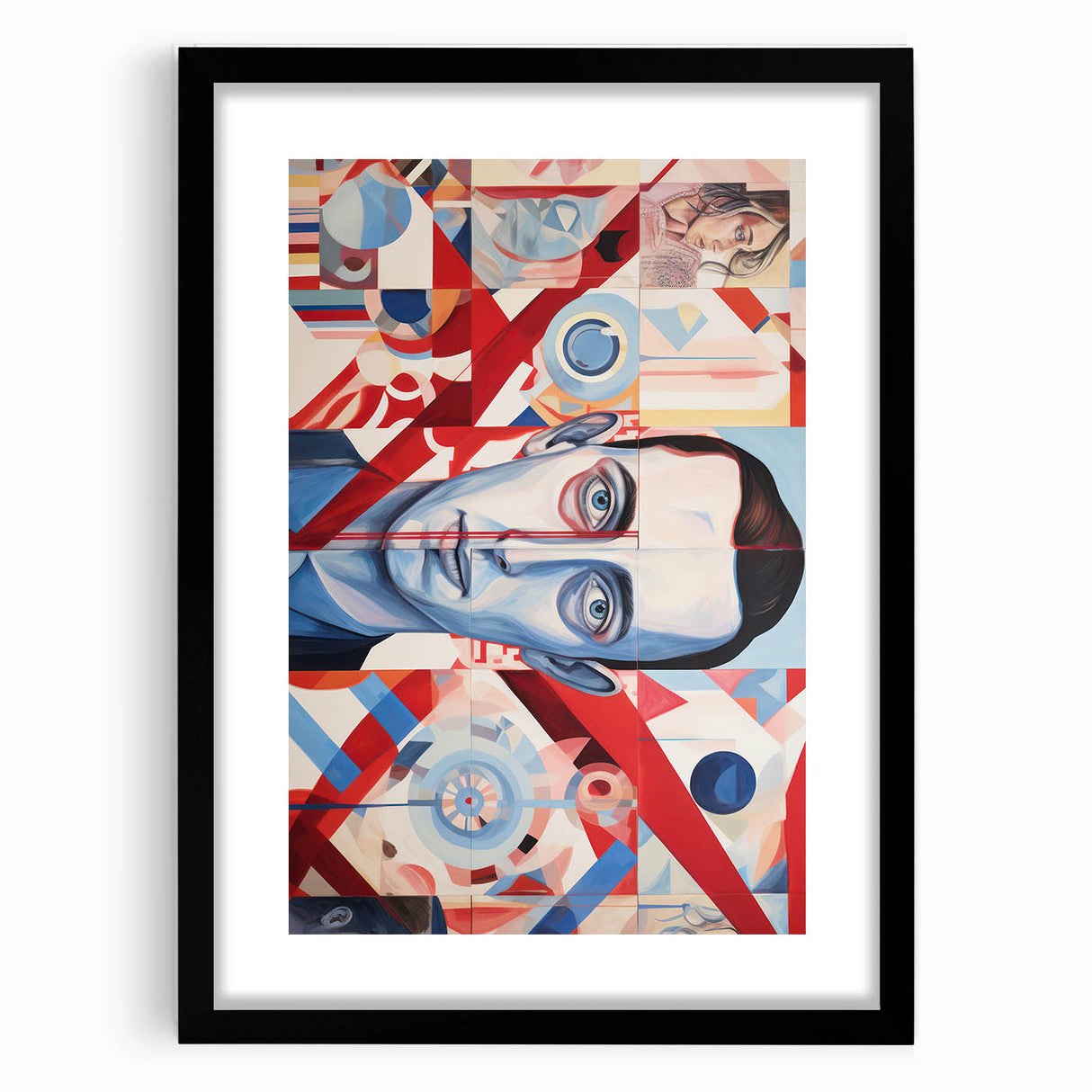 Abstract Electric Portrait Canvas – Dynamic Modern Art Print