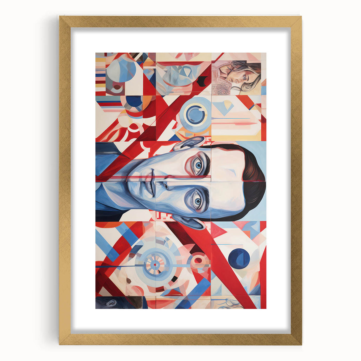 Abstract Electric Portrait Canvas – Dynamic Modern Art Print