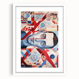 Abstract Electric Portrait Canvas – Dynamic Modern Art Print