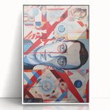 Abstract Electric Portrait Canvas – Dynamic Modern Art Print