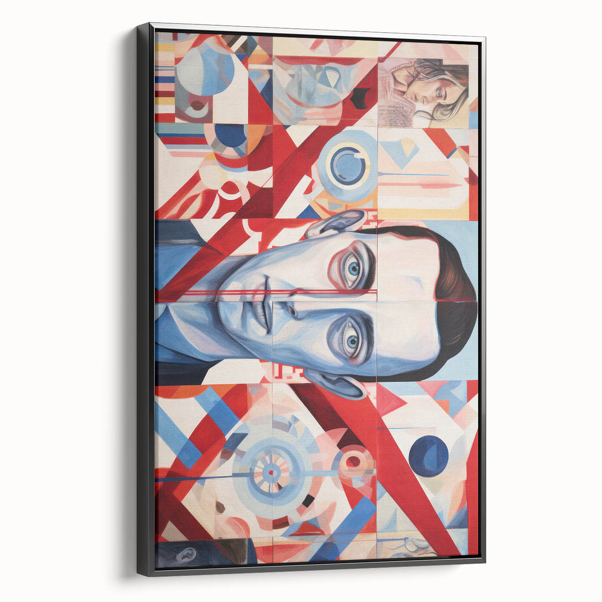 Abstract Electric Portrait Canvas – Dynamic Modern Art Print