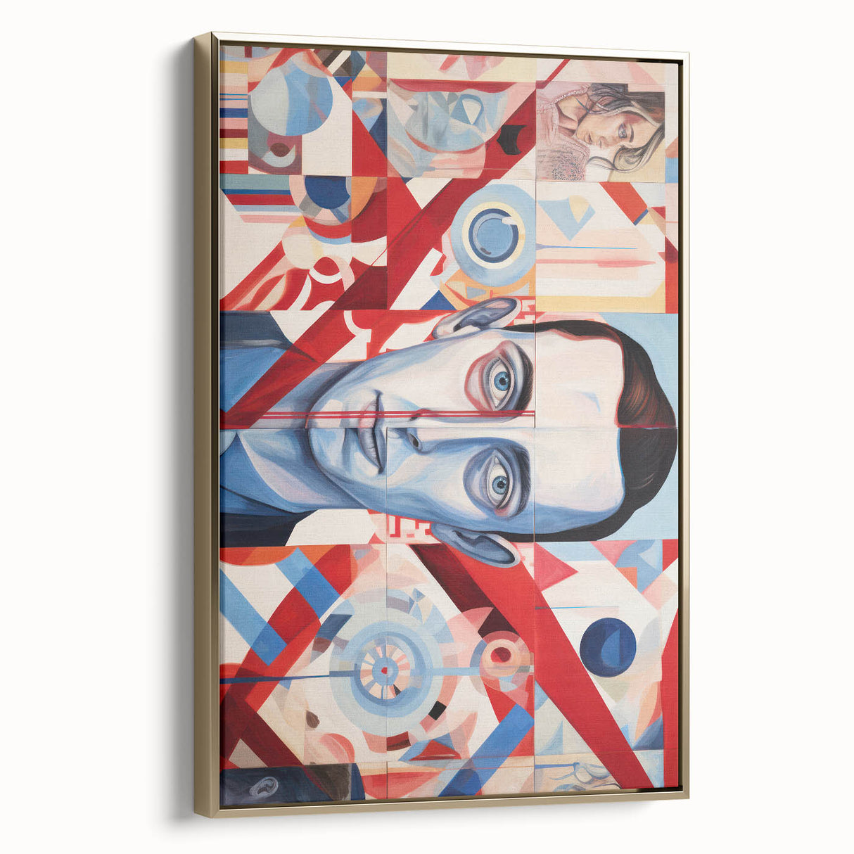 Abstract Electric Portrait Canvas – Dynamic Modern Art Print