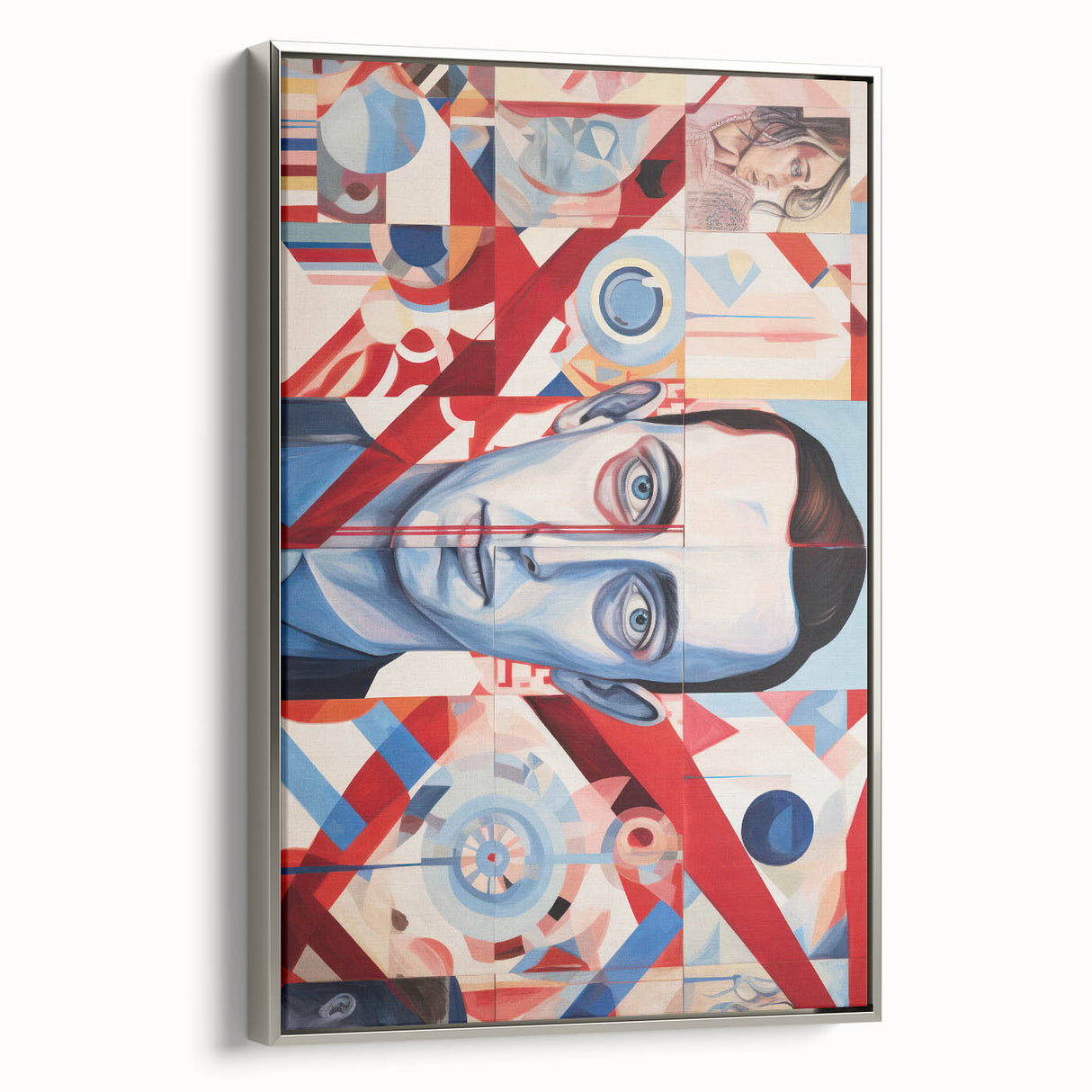 Abstract Electric Portrait Canvas – Dynamic Modern Art Print