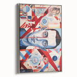 Abstract Electric Portrait Canvas – Dynamic Modern Art Print