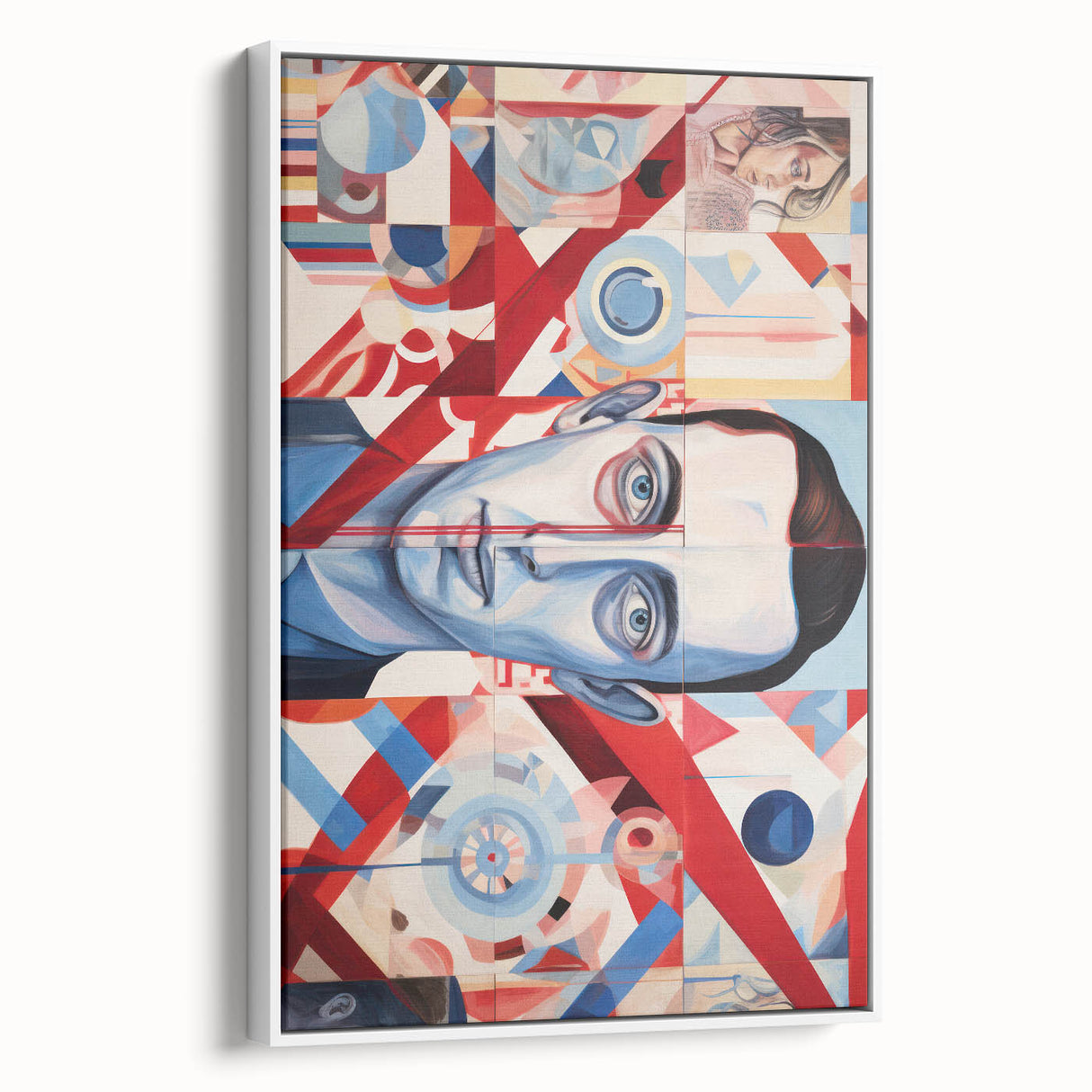 Abstract Electric Portrait Canvas – Dynamic Modern Art Print