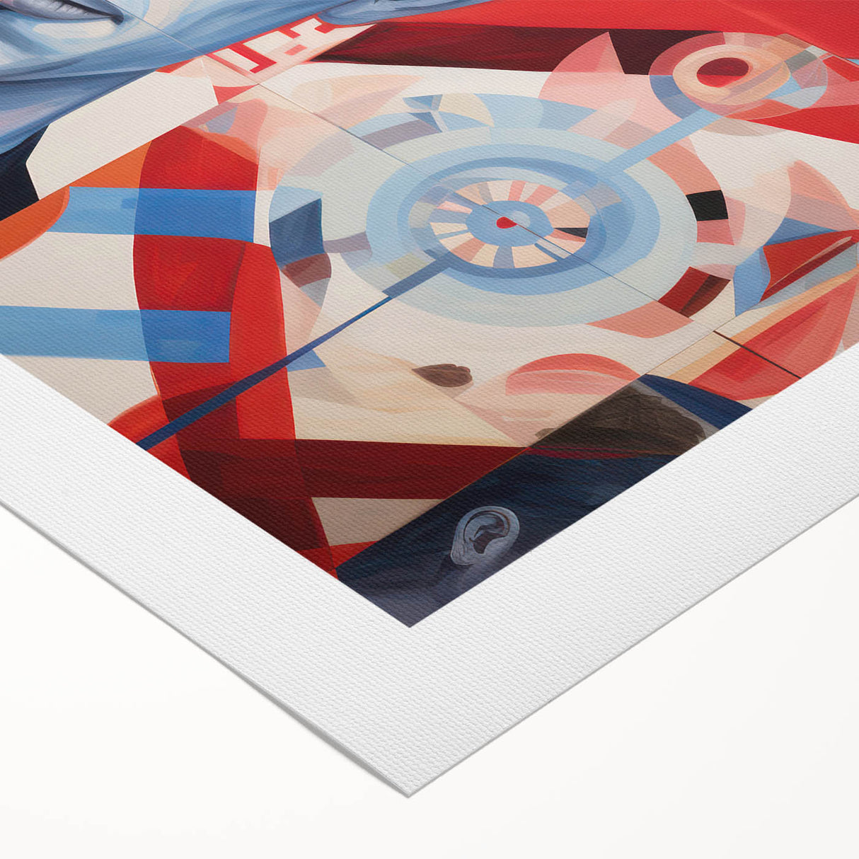 Abstract Electric Portrait Canvas – Dynamic Modern Art Print