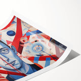 Abstract Electric Portrait Canvas – Dynamic Modern Art Print