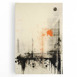 Urban Electric Abstract Canvas – Modern Grunge Art Print