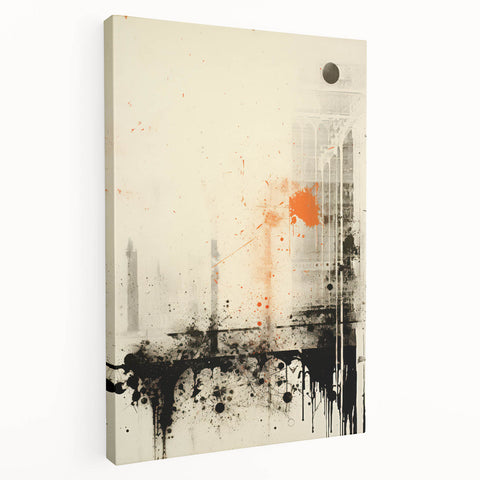 Urban Electric Abstract Canvas – Modern Grunge Art Print