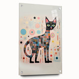 Abstract Electric Cat Canvas – Colorful Modern Art Print