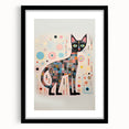 Abstract Electric Cat Canvas – Colorful Modern Art Print