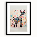 Abstract Electric Cat Canvas – Colorful Modern Art Print