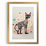 Abstract Electric Cat Canvas – Colorful Modern Art Print
