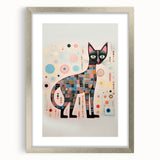 Abstract Electric Cat Canvas – Colorful Modern Art Print