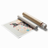 Abstract Electric Cat Canvas – Colorful Modern Art Print