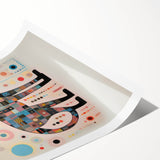 Abstract Electric Cat Canvas – Colorful Modern Art Print