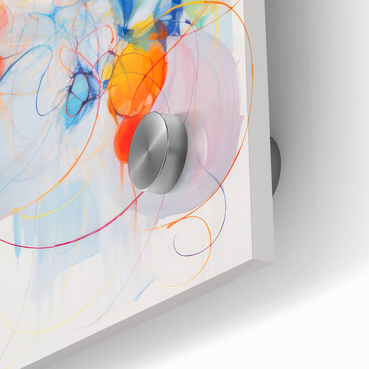 Vibrant Electric Abstract Swirls Canvas – Modern Dynamic Art Print