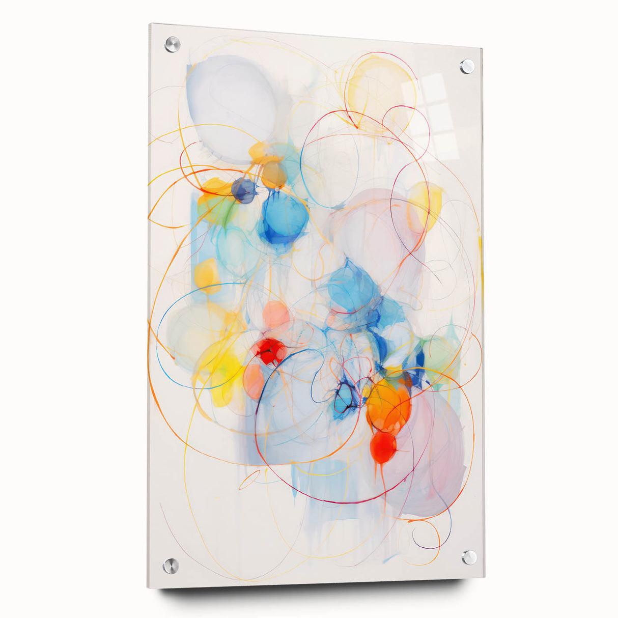 Vibrant Electric Abstract Swirls Canvas – Modern Dynamic Art Print