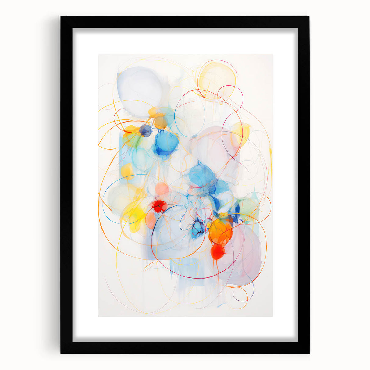 Vibrant Electric Abstract Swirls Canvas – Modern Dynamic Art Print