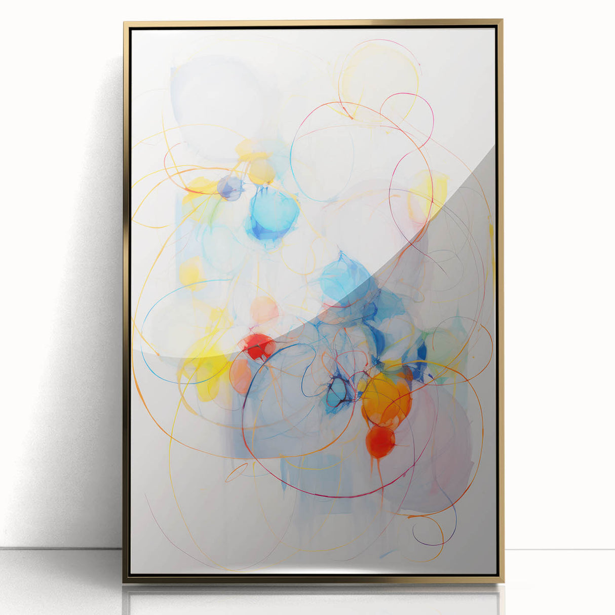 Vibrant Electric Abstract Swirls Canvas – Modern Dynamic Art Print