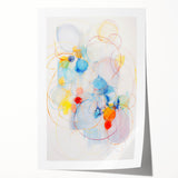 Vibrant Electric Abstract Swirls Canvas – Modern Dynamic Art Print