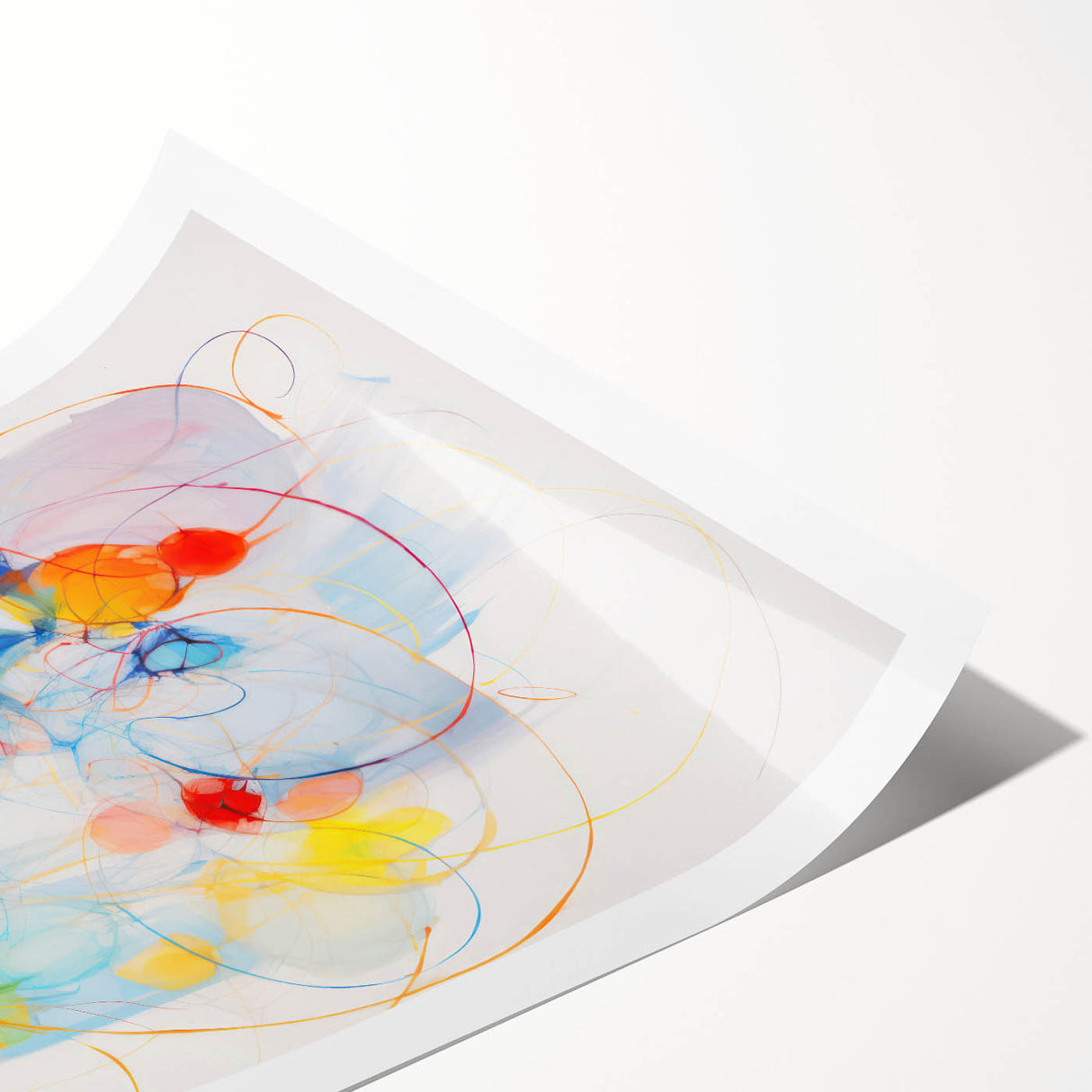 Vibrant Electric Abstract Swirls Canvas – Modern Dynamic Art Print