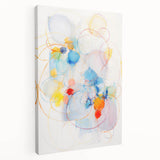 Vibrant Electric Abstract Swirls Canvas – Modern Dynamic Art Print