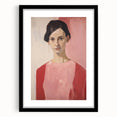 Modern Electric Portrait Canvas – Elegant Pink Art Print