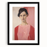 Modern Electric Portrait Canvas – Elegant Pink Art Print