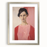 Modern Electric Portrait Canvas – Elegant Pink Art Print