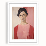 Modern Electric Portrait Canvas – Elegant Pink Art Print