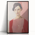 Modern Electric Portrait Canvas – Elegant Pink Art Print