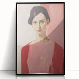 Modern Electric Portrait Canvas – Elegant Pink Art Print
