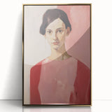 Modern Electric Portrait Canvas – Elegant Pink Art Print