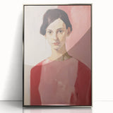 Modern Electric Portrait Canvas – Elegant Pink Art Print
