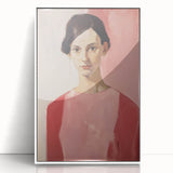Modern Electric Portrait Canvas – Elegant Pink Art Print