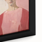 Modern Electric Portrait Canvas – Elegant Pink Art Print