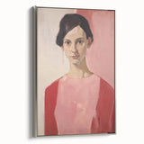 Modern Electric Portrait Canvas – Elegant Pink Art Print