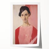 Modern Electric Portrait Canvas – Elegant Pink Art Print